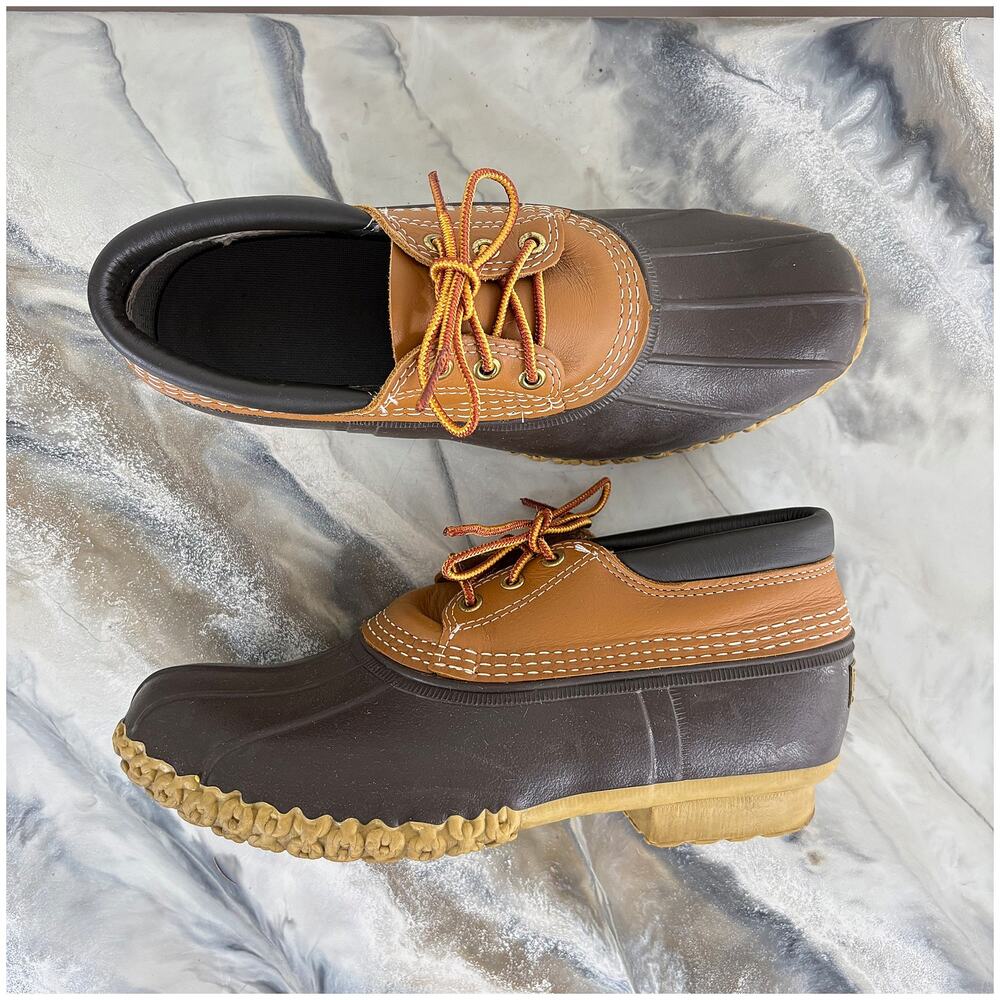 Vintage LL Bean Duck Boot Gumshoes Men 9 Women 10 11 Low Ankle Hunting Made USA